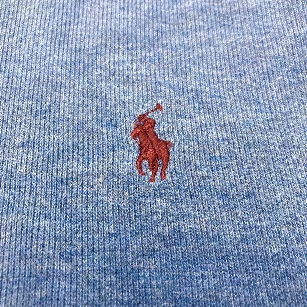 Polo‎ Ralph Lauren Mens Blue Quarter Zip Pullover Sweater XL Red Pony Mock Neck